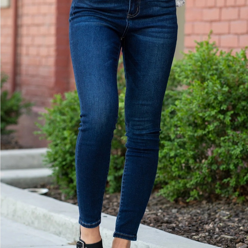 Lovervet Vervet Skinny Jeans, Mid-Rise, Dark Blue